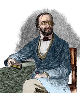 Porträtt av Peter Gustav Dirichlet (1805-1859), tysk matematiker. 1800-talet. av French School