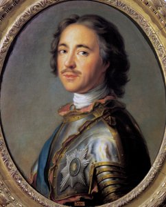 Porträtt av Peter I känd som Peter den store (Moskva av French School