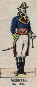 Porträtt av "" Pierre Francois Charles Augereau, hertig av Castiglione (marskalk Augereau) Marechal av Frankrike (Paris) av French School