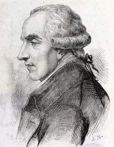 Porträtt av Pierre Simon de Laplace (1747 - 1827), fransk astronom, matematiker och fysiker - i "Album de la Science; berömda vetenskapsmän; Stora upptäckter””” 1896. av French School