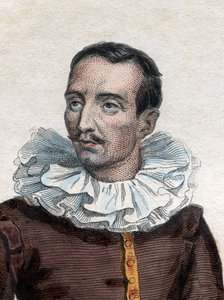 Porträtt av Pierre de Bourdeille, herre (och abbe) av Brantome (1535-1614), fransk historiker, soldat och biograf. av French School