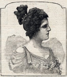 Porträtt av prinsessan Caraman-Chimay (Caraman Chimay) (Clara Ward - 1873 - 1916) av French School