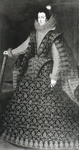 Porträtt av prinsessan Elisabeth av Frankrike (1602-44) 1621 av French School