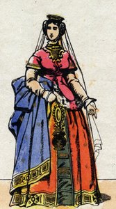 Porträtt av drottning Jeanne av Evreux (1307-1371). av French School