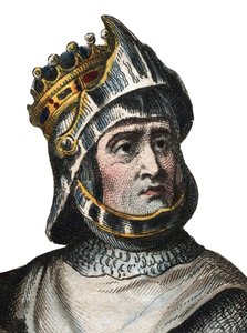 Porträtt av Robert de Hauteville känd som Guiscard (1015-1085), hertig av Apulien och Kalabrien. av French School