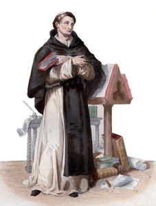 Porträtt av Saint Bernard de Clairvaux (1090-1153), fransk abbot och byggare av den reformerande cistercienserorden. av French School