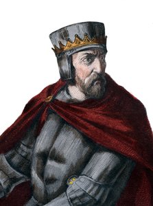 Porträtt av Simon IV de Montfort, 5:e greven av Leicester (1150-1218), fransk adelsman. av French School