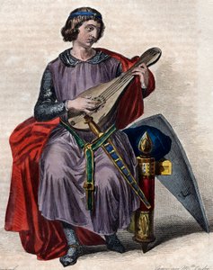 Porträtt av Theobald I (1201-1253), greve av Champagne (som Theobald IV) från födseln och kung av Navarra från 1234. av French School
