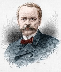Porträtt av Theodore Barriere (1823-1877), fransk dramatiker. Gravyr i "" Le Monde Illustré"" nr 1071 av 20 oktober 1877. av French School