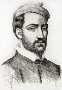 Porträtt av Theodore Gericault, fransk målare (1791 - 1824) - i "" L