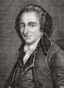 Porträtt av Thomas Paine (1737-1809) (gravyr) av French School