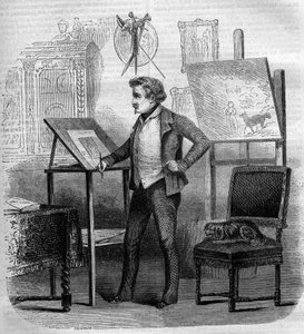 Porträtt av Tony Johannot (Antoine Johannot dit av French School