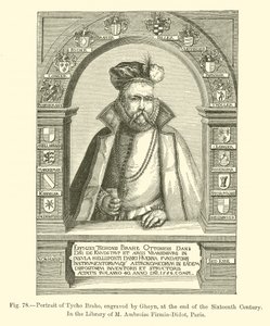 Porträtt av Tycho Brahe, graverad av Gheyn, i slutet av 1500-talet (gravyr) av French School