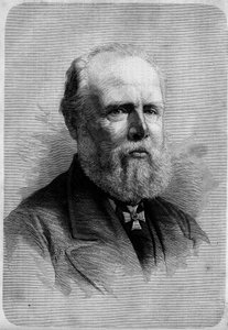 Porträtt av Vilhelm III (1817-1890), kung av Holland. Gravyr i "" Le Monde Illustré"" nr 1139 den 25 januari av French School
