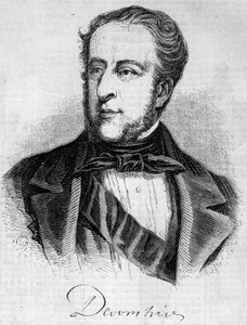 Porträtt av William Spencer Cavendish (1790-1858), hertig av Devonshire. Gravyr i "" Le Monde Illustré"" nr 45 av 20 februari 1858. av French School