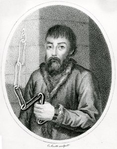 Porträtt av Emelyan Pugachev, 18tn Centura av French School