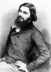 Porträtt av en ung Gustave Courbet, ca 1840-talet av French School