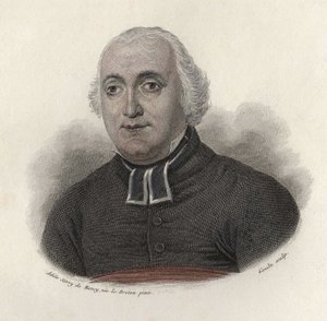 Porträtt av Abbe Carron (1760-1820), biograf, fransk moralisk författare. i "Portraits des Hommes Useful" av French School
