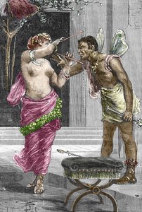 Porträtt av kurtisanen och skådespelerskan Theodora före hennes bröllop med kejsar Justinianus I, 1888 av French School