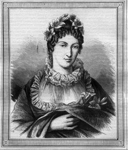 Porträtt av hertiginnan av Angouleme Marie Therese Charlotte av Frankrike känd som Madame Royale (1778-1851) Gravyr i "Histoire des Papes-Kings-Queen and Emperors through the Centuries" av Maurice Lachatre av French School