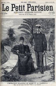 Porträtt av imponen Douairiere av Ryssland Maria Fedorovna (född Dagmar av Danmark av French School