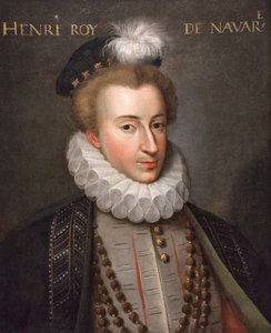 Porträtt av kungen av Navarra (Henri IV,1553) (olja på duk) av French School