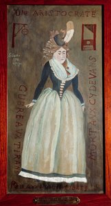Porträtt av prinsessan av Lamballe (1749-1792) (Marie-Therese Louise de Savoie-Carignan) målat av en av hennes lönnmördare. 1792 Paris, Prefecture de Police av French School