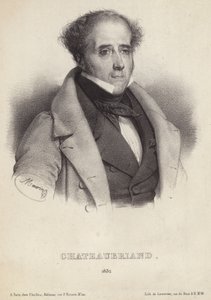 Porträtt av Viscount de Chateaubriand av French School