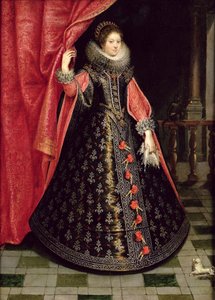 Portræt formodes at være Henrietta Maria af Frankrig (1609-69), efter 1625 sverige