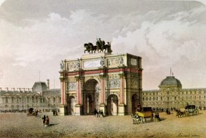 Vykort av Triumfbågen du Carrousel, Paris av French School