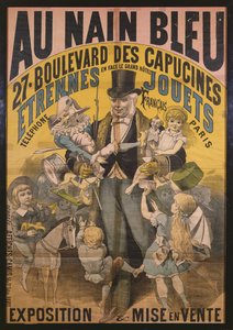 Affischreklam Au Nain Bleu, ca 1890