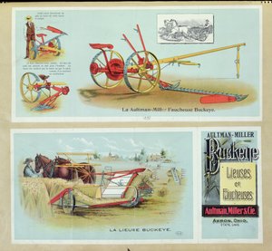 Affischreklam Aultman-Miller Buckeye Binders and Reapers, slutet av 1800-talet av French School