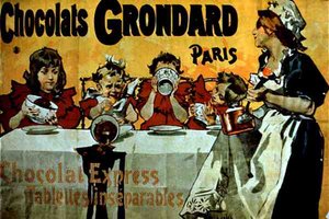 Affisch för "Grondard Chocolates", Paris (färglitografi) av French School