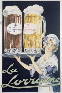 Affisch reklam La Lorraine öl