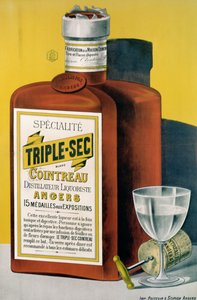 Affischreklam Triple Sec Cointreau tillverkad i Angers