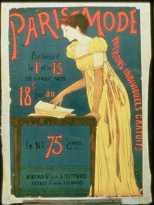 Affischreklamprenumerationer på Paris Mode Magazine