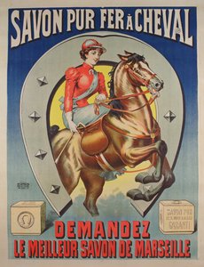 Affisch för Le Fer en cheval tvål