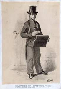 Brevbärare, c.1865 av French School