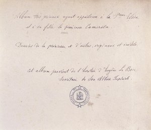 Dyrbart album som tillhörde prinsessan Elisa och hennes dotter Camerata (bläck på papper) av French School