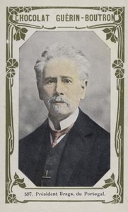 President Braga, du Portugal (färgad bild) av French School