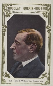 USA:s president Wilson (färgad bild) av French School