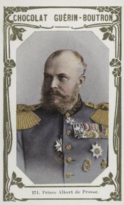 Prins Albert av Preussen (färgad bild) av French School