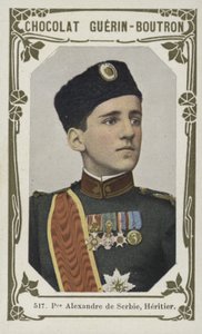 Prins Alexander av Serbien, arvtagare (färgad bild) av French School