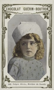 Prins Alexis, Heritier de Russie (färgad bild) av French School