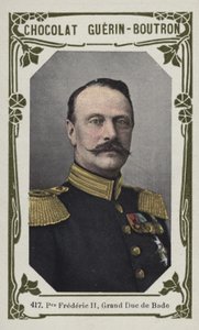 Prins Frederic II, storhertig av Baden (färgad bild) av French School