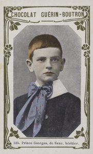 Prins Georges, de Saxe, arvtagare (färgad bild) av French School