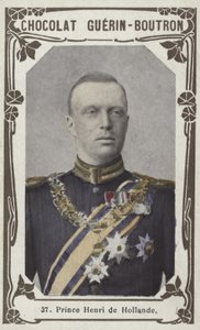 Prins Henrik av Holland (färgad bild) av French School
