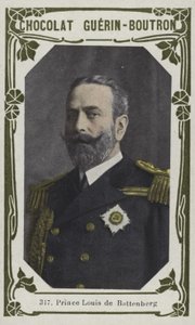 Prins Louis de Battenberg (färgad bild) av French School