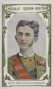 Prins Mirko, heritier du Montenegro (färgad bild) av French School
