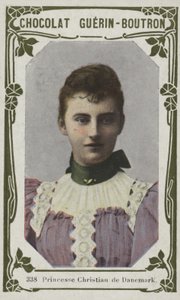 Prinsessan Christian av Danmark (färgad bild) av French School